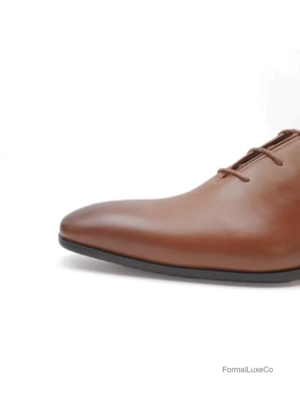 Men's Wholecut Oxford Dress Shoes Lace-Up Formal Faux Leather Business